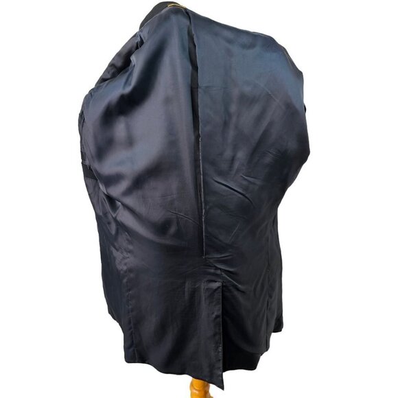 Hart Schaffner Marx Gold Trumpeter 2 Button Sport Coat 3.5" Notch Lapel 38R Navy - Picture 8 of 11